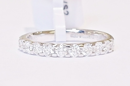 Platinum and diamond band