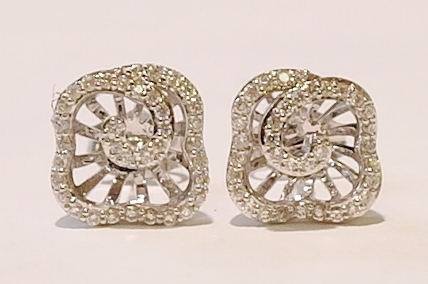 18ct white gold and diamond earrings