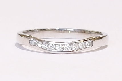 Platinum and diamond band
