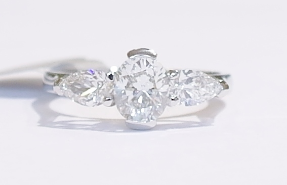 Platinum diamond three stone ring