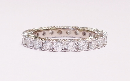 18ct white gold diamond full eternity ring