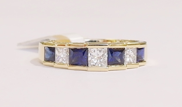 Sapphire and Diamond Eternity Ring