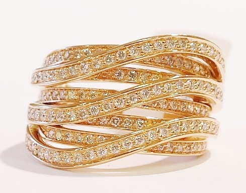 18ct rose gold diamond ring