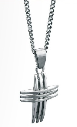 Fred Bennett stainless steel cross and chain