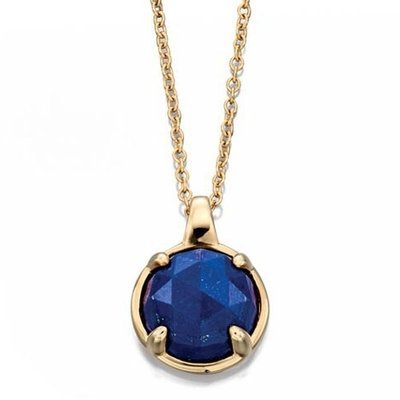 9ct yellow gold lapis lazuli pendant