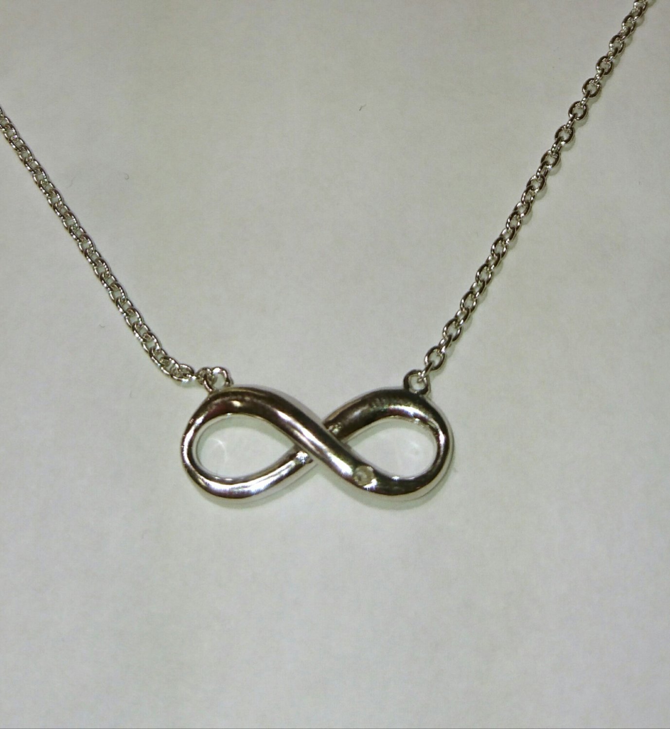 Silver infinity necklace