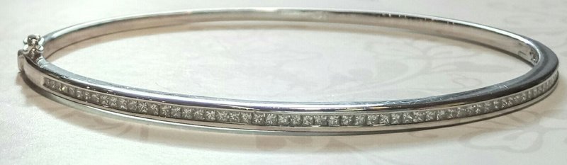 White gold bangle
