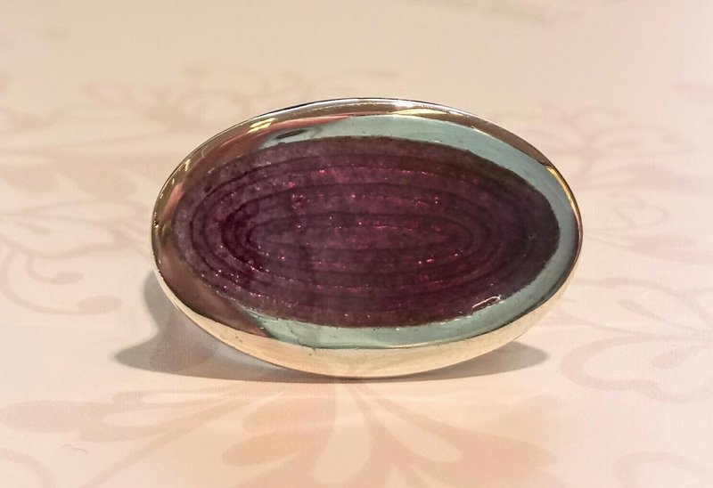 Ortak silver enamel ring