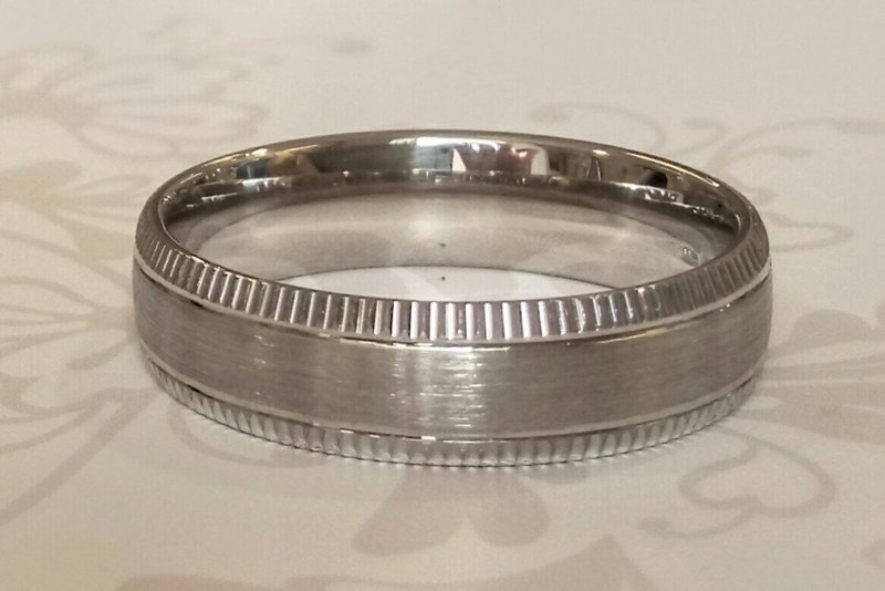 Palladium 6mm flat court band
