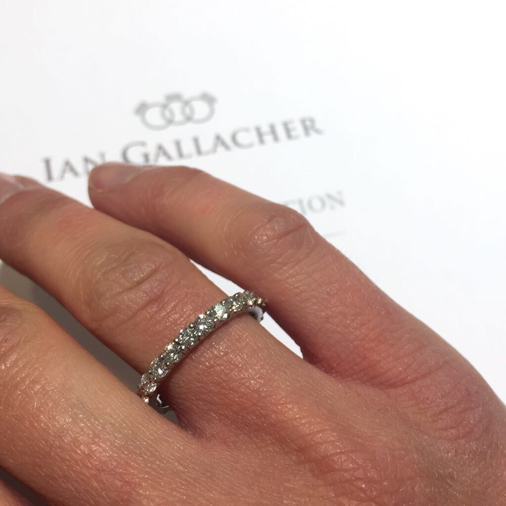 platinum diamond full set eternity ring