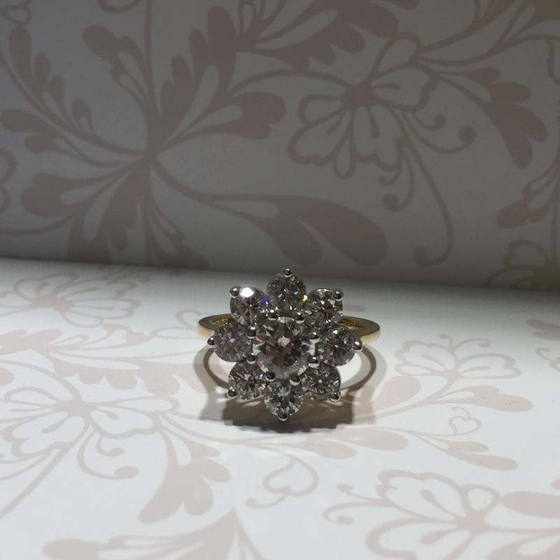 18ct yellow gold diamond ring