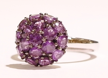 9ct white amethyst ring