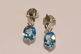 Blue topaz earrings