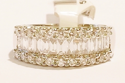 Platinum and diamond ring