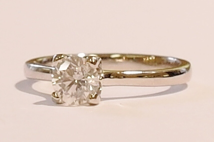 Platinum and diamond ring