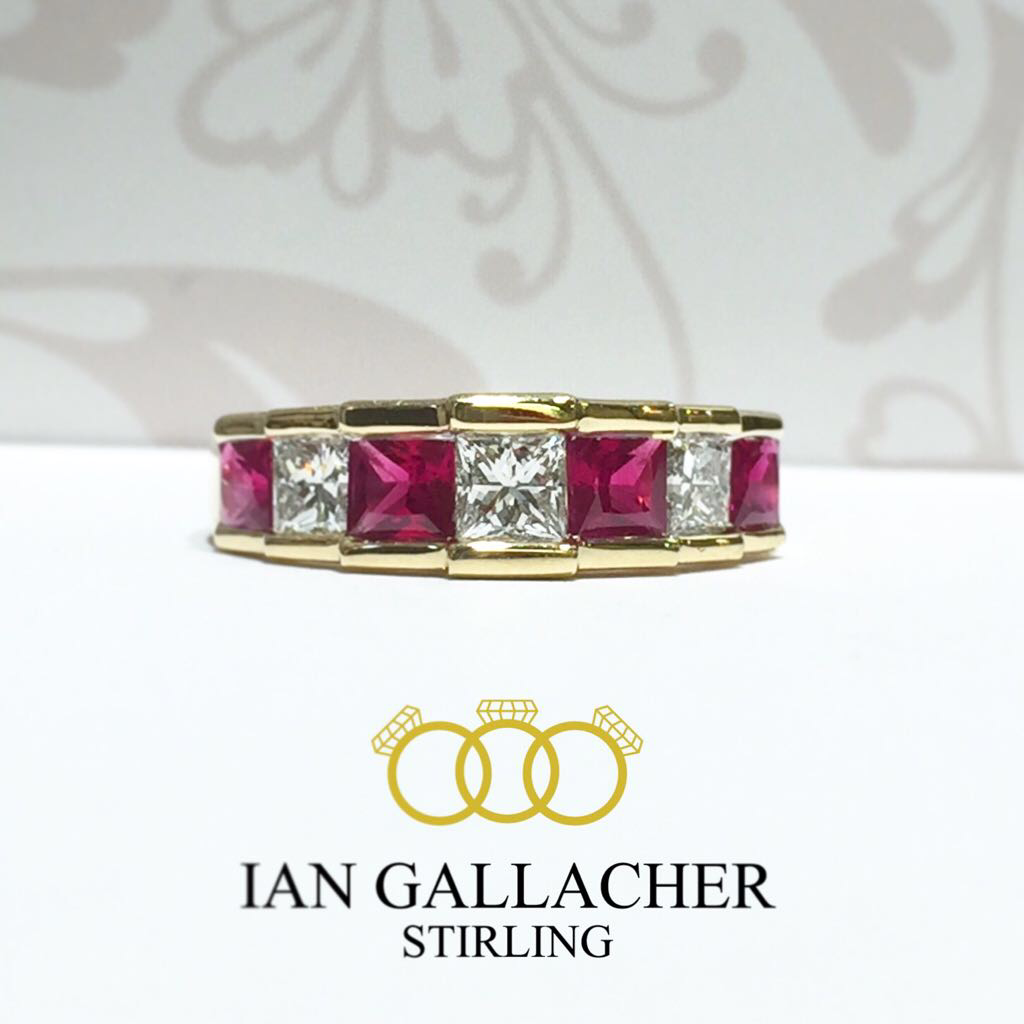 18ct ruby and diamond ring