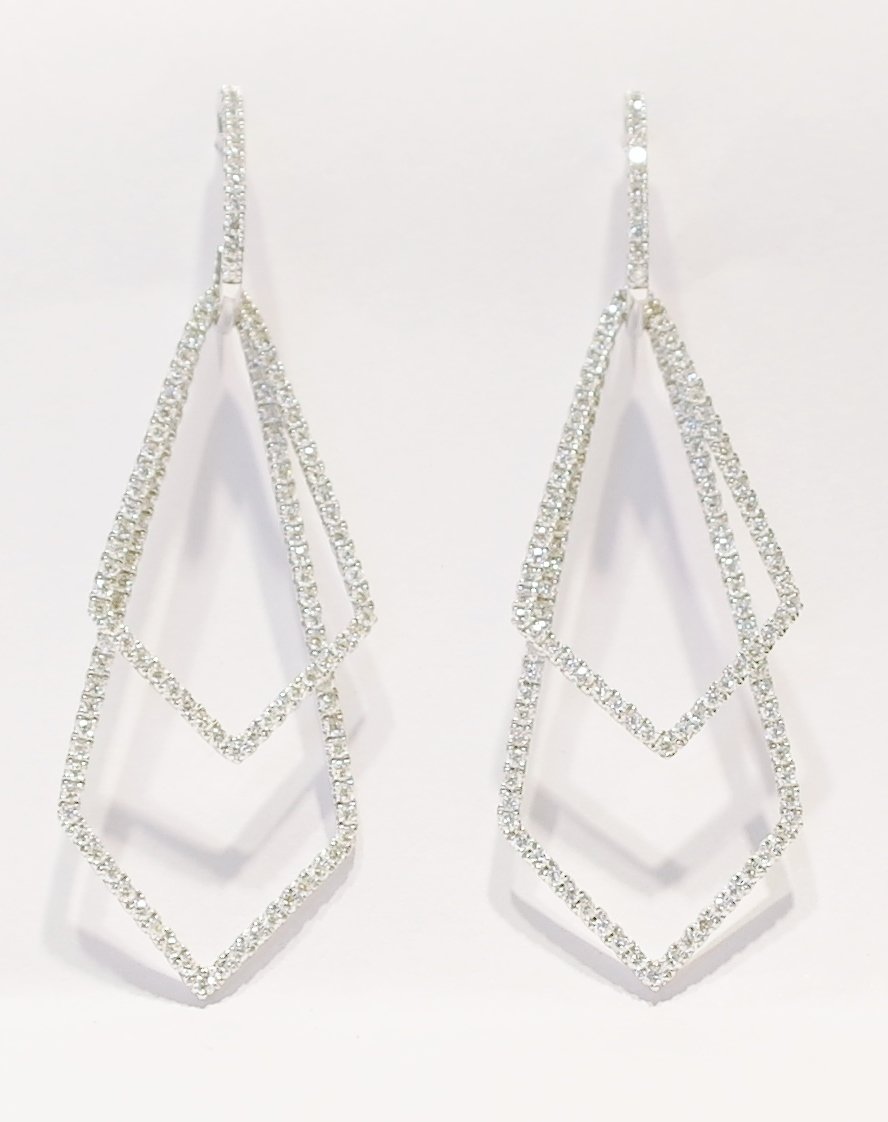 18ct white gold diamond earrings