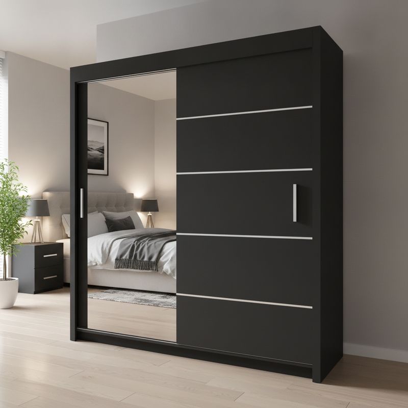 Lyon Sliding Mirror Door Wardrobe