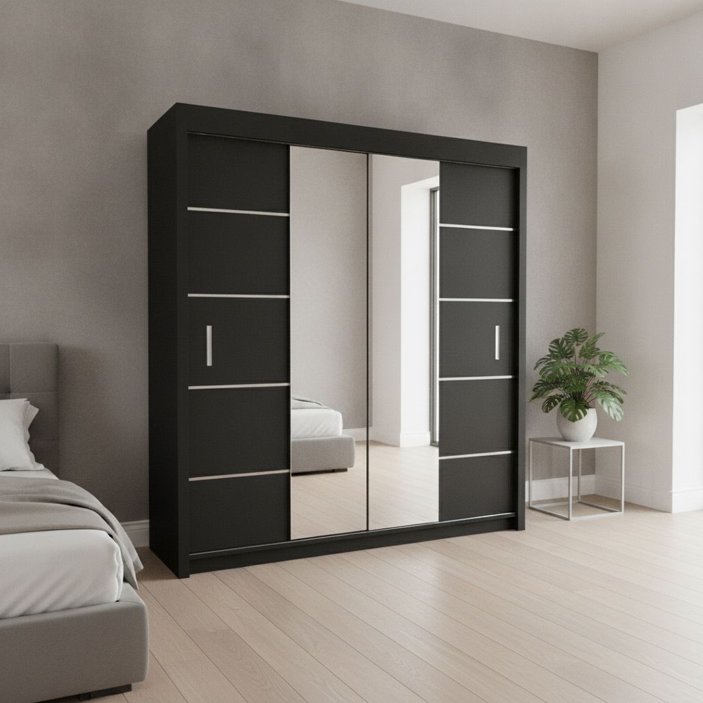 Oslo Sliding Mirrored Door Wardrobe