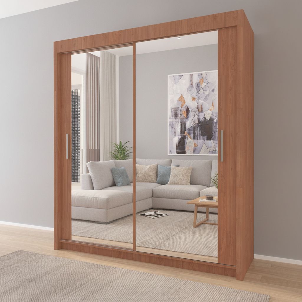 Milan Fully Mirrored Door Sliding Wardrobe