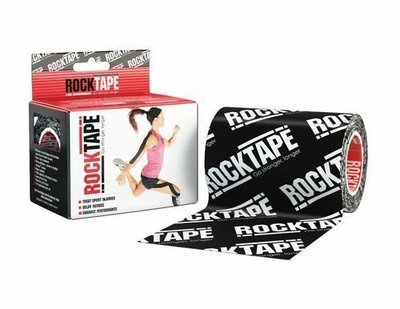 Кинезиотейп RockTape (10см×5м) Черный лого