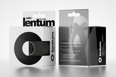 К-тейп Lentum, 5см×5м, черный