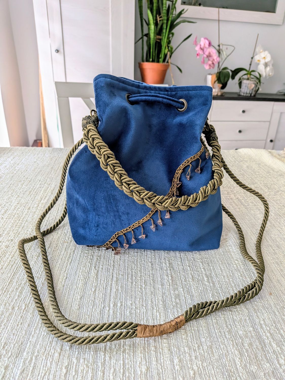 Torebka Tobołek Bucket Bag Kobalt