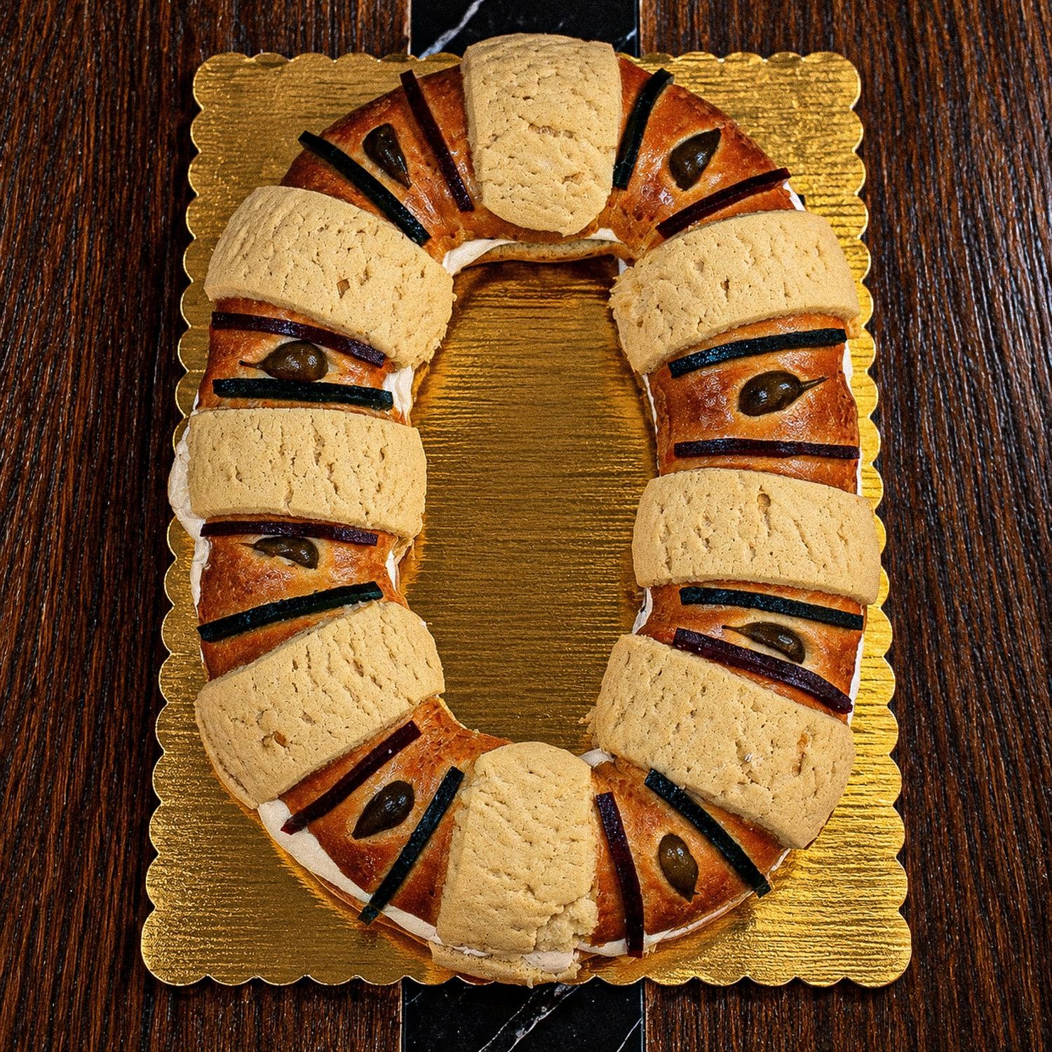 Rosca de Reyes Rellena de Nata