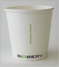 4oz Bioserv Single Wall White Hot Cup 1,000 per case