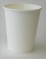 8oz Plain Single Wall White Hot Cup 1,000 per case