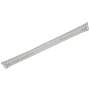 8" Clear PLA Straw - 300/box