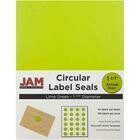 JAM Paper Round Circle Label Sticker Seals, 1 2/3 inch diameter, Lime Green - 120/pack