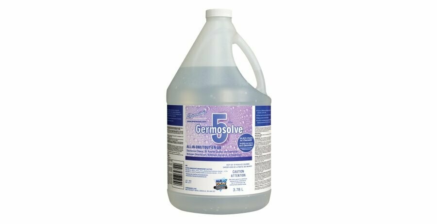 Germosolve 5 Ready-to-use, All-in-one, Disinfectant, Deodorizer, and All Purpose Cleaner - 3.78L Natural (Unscented)