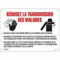 ZENITH SAFETY PRODUCTS
"Réduisez la transmission des maladies" Bolt-on Wall Sign