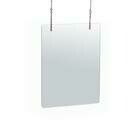 Azar Displays Acrylic Hanging Cashier Shield - 18"W x 24"H - Clear