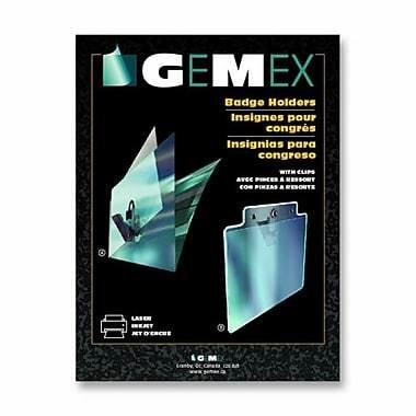 Gemex Badge Holders With Clips, 2-1/4" x 3-1/2", 100 per Box