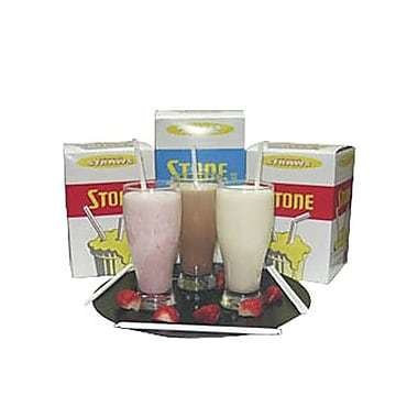 Stone Straw 8" Milkshake Straw, White - 250/box