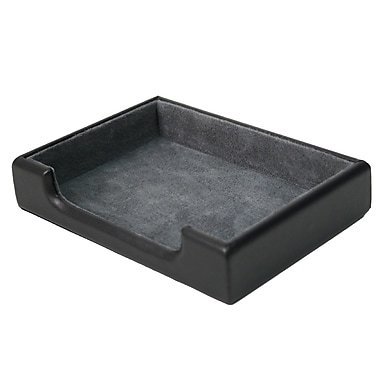Royce Leather Leather Desk Accessory Tray, Black