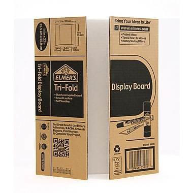 Elmer's Mini Tri-Fold Corrugate Display Board, 10/Pack