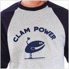 Clam Power Baseball T-Shirt