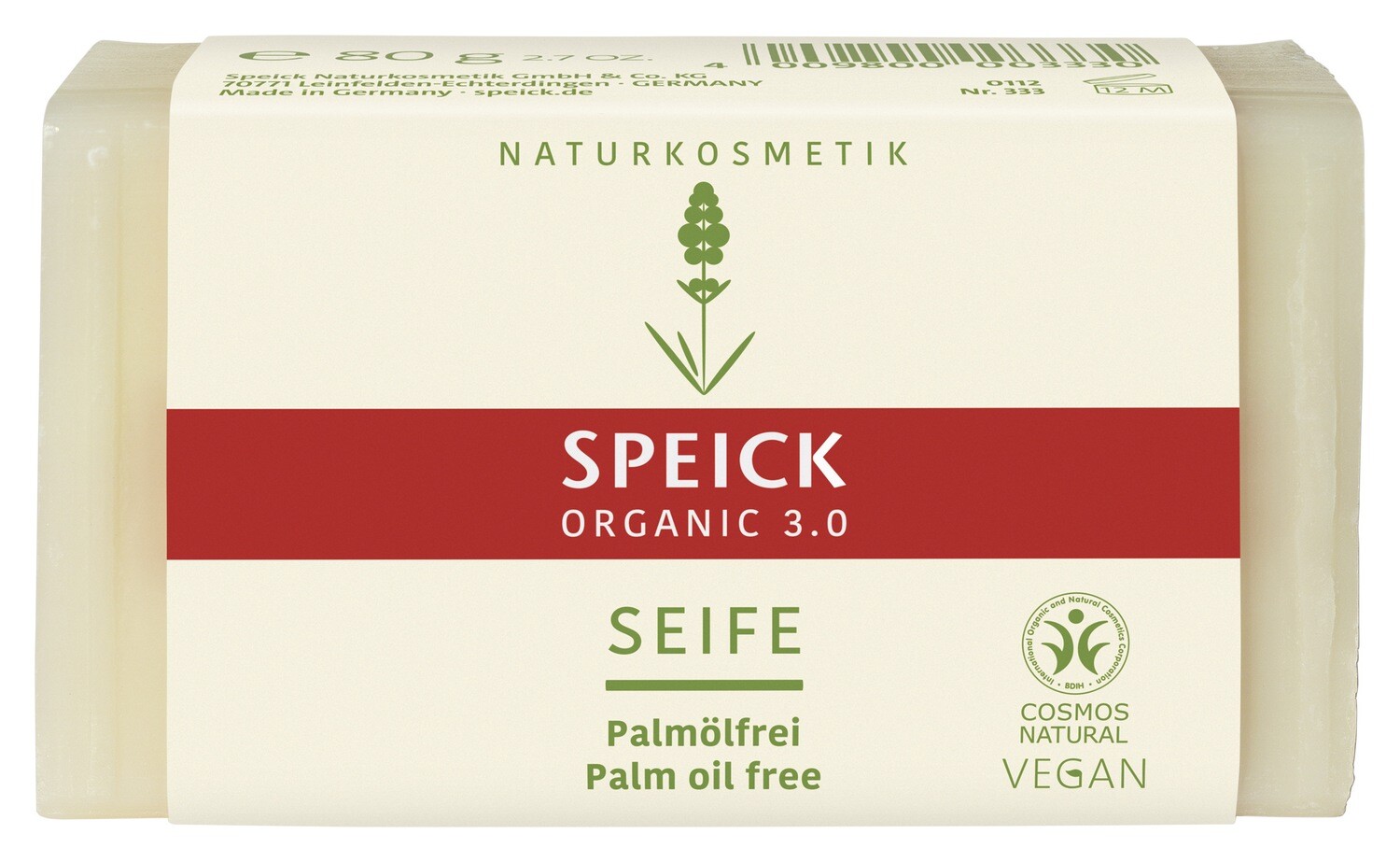 Speick Organic 3.0 Sapone 80 g