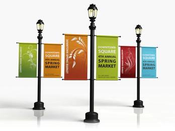 18oz Heavy Duty Light Pole Banners - 2 Sided
