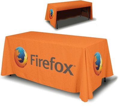Open Back Custom Printed Table Cover