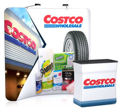 8 ft  Curved Tension Fabric Printed Display