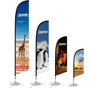 Feather Angled Flag Banners