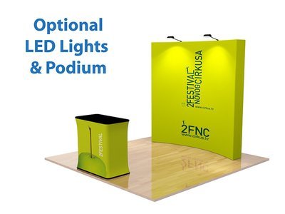 8ft Popup Wall Display - Curved or Flat