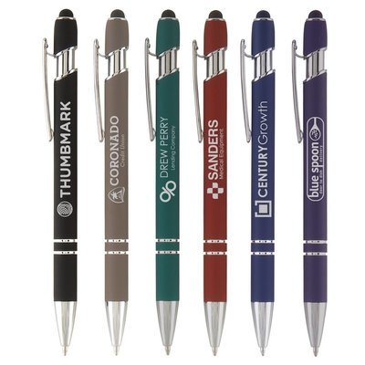 Laser Etched - Soft Touch Medium Point Ellipse pens