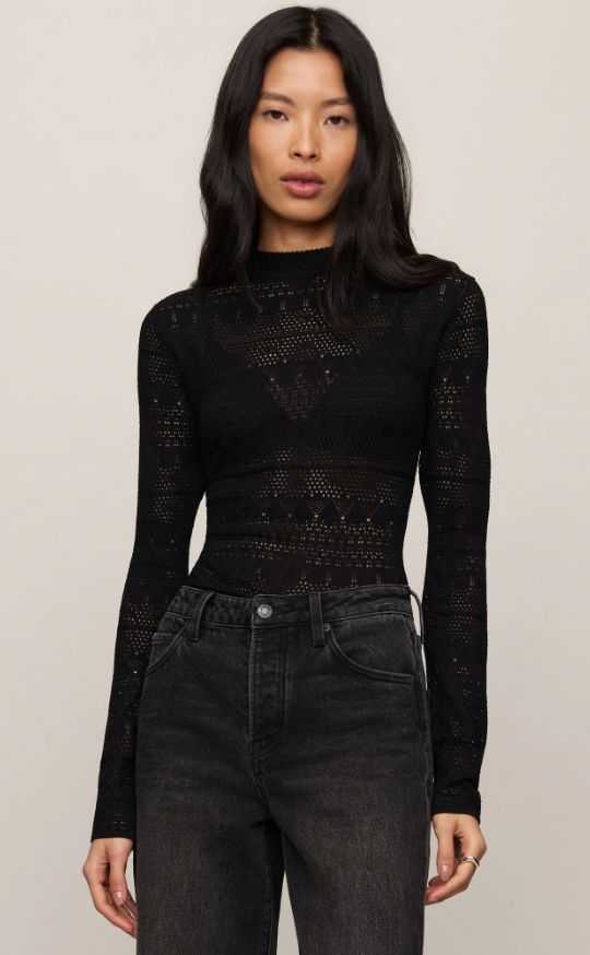 Avery Sweater Top, Color: Black (BLK), Size: XS