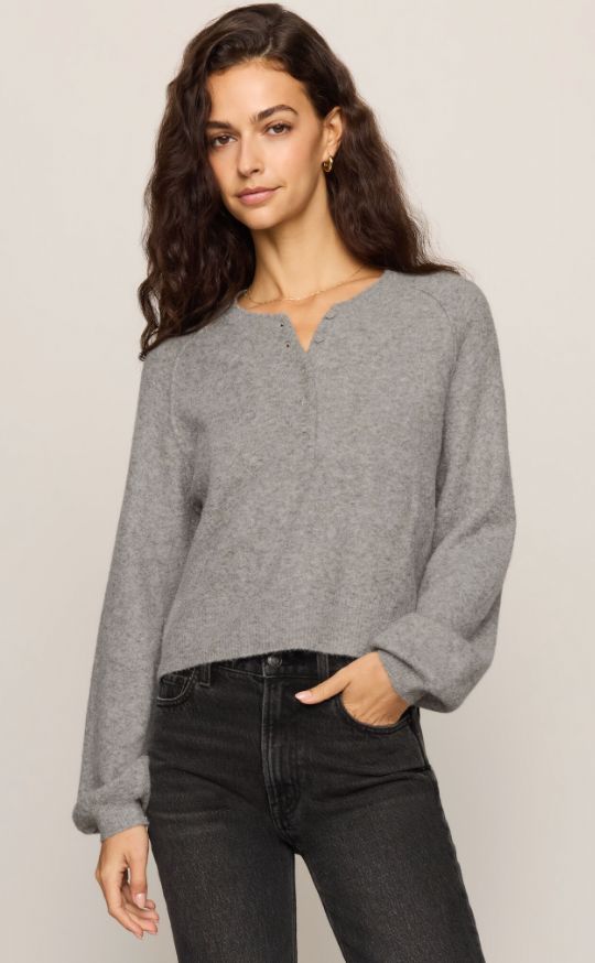 Westmont Henley Sweater, Color: Classic Heather Grey (CLH), Size: XS