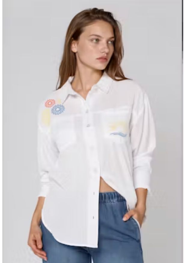 BRAXTON, Color: OPTIC WHITE SUN EMBROIDERY, Size: XS